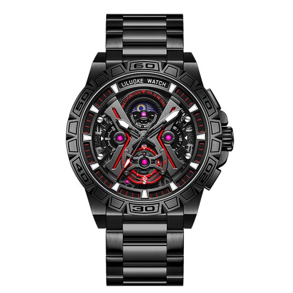 High-Grade Three-Dimensional Hollow Carved Luminous Quartz Watch - Image 8