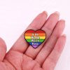 Colored Loving Heart Brooch Popular Badge Gift