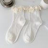 Three-dimensional Camellia Tube Socks Personality Lolita Style Socks - Image 5