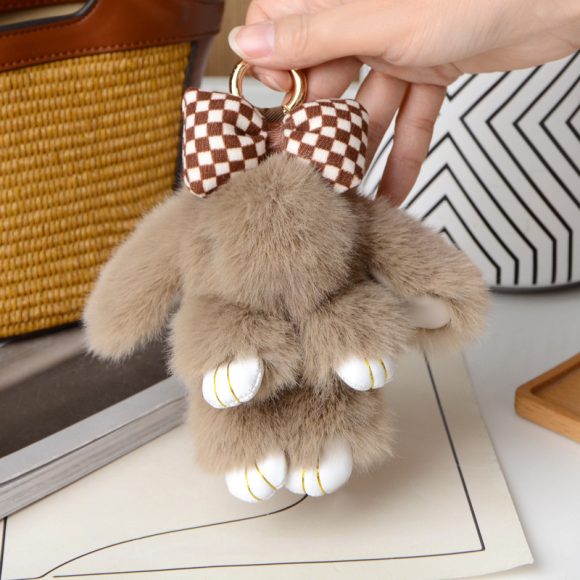 Cartoon Plush Bunny Keychain Pendant - Image 10