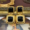 Antique Necklace Earrings Classic Black Enamel Necklace Suit - Image 7