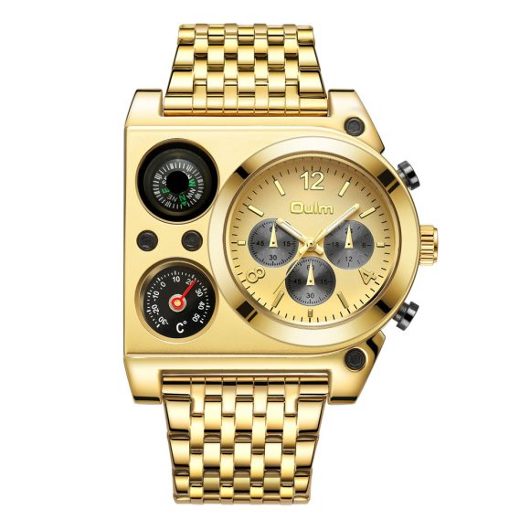 Multi-time Zone Oversized Dial Luminous Men's Watch Steel Belt - Image 8