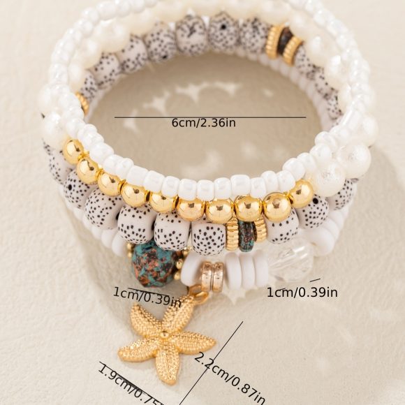 4 PCs Ethnic Pearls Elastic String Xingyue Bodhi - Image 3