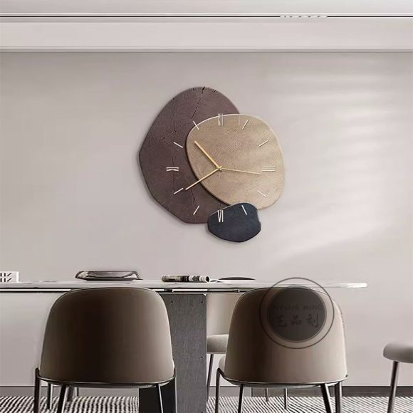 New Chinese Style Dining Room Dining Table Hanging Painting Punch-free Wall Clock - Image 6