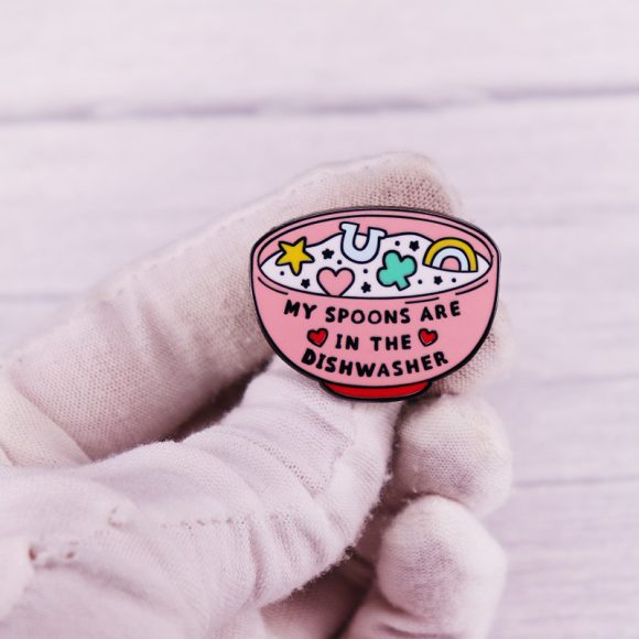 My Spoon Is In The Dishwasher Enamel Pin Funny Hat Backpack Decoration