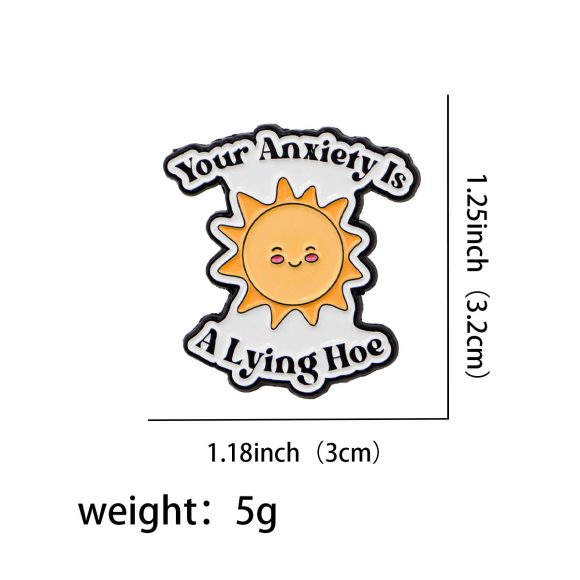 Brooch Cartoon Golden M Badge Creative English Letters - Image 7