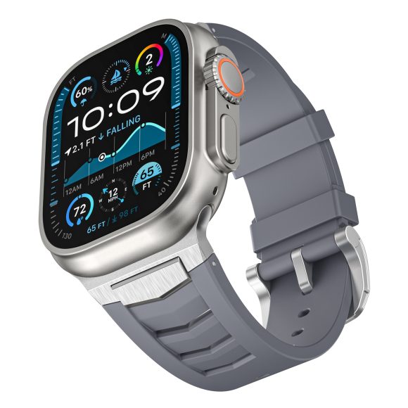 Alloy Fluorine Rubber New Sports Watch Strap - Image 6