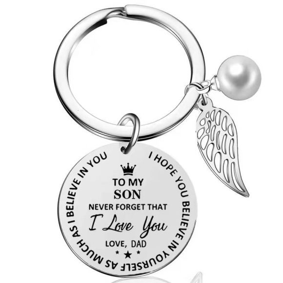 Birthday And Holiday Inspirational Keychain For Son And Daughter From Father And Mother - Image 5