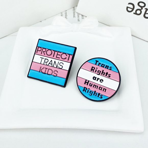 Colorful Flag Creative Geometric Badge English Letter Paint Alloy Brooch - Image 4