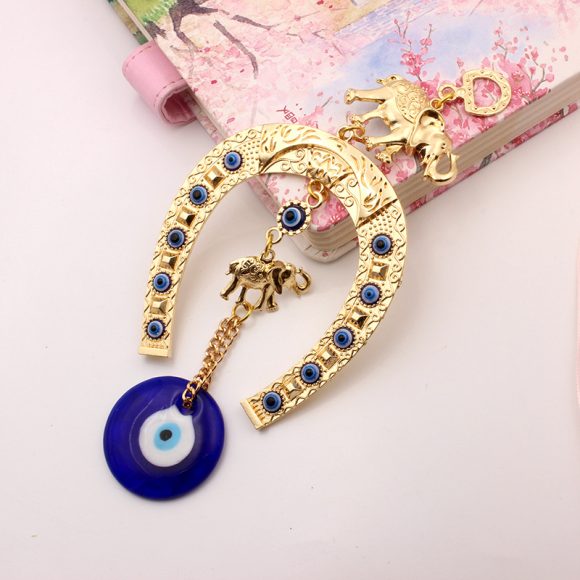 Golden Elephant Elephant Alloy Blue Eye Ornaments - Image 2