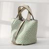 Cowhide Painted Vegetable Basket Portable Women's Bag Adjustable Shoulder Strap - Image 5