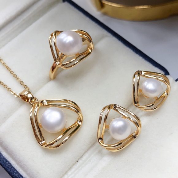 Simple And Exquisite Freshwater Pearl Necklace Suit - Image 7