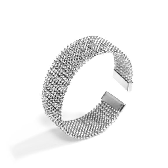 Women's Wire Embossed Titanium Steel Bracelet - Image 2