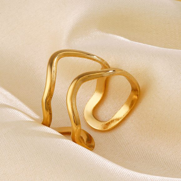 Personalized Line Design Popular Simplicity Style Stainless Steel Shaped Ring For Women - Image 6
