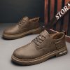 Men's Leather Boots Fashion Outdoor Leisure Low-top Work Boots - Image 7