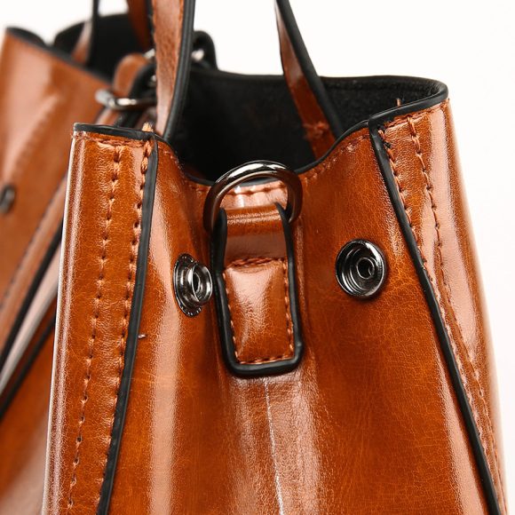 Luxury Retro Women's Hand-carrying Solid Color Simple - Image 3