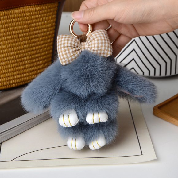 Cartoon Plush Bunny Keychain Pendant - Image 2