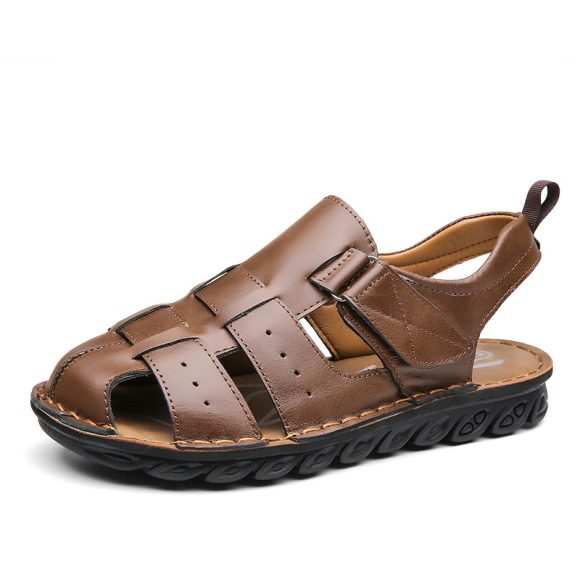 Men's Leather Sandals Soft Bottom Non-slip - Image 4