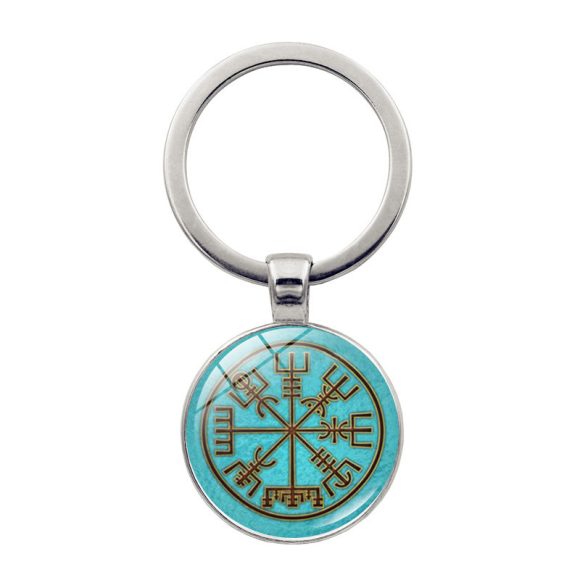 Nordic Viking Compass Pattern Keychain Pendant - Image 8