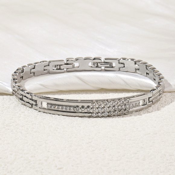 Japanese And Korean Simple Temperament Micro Inlaid Zircon Bracelet - Image 8