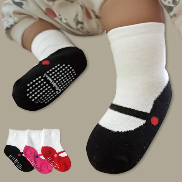 Combed Cotton Japanese Ballet Ankle Sock Baby Dispensing Non-slip Sole Socks - Image 4