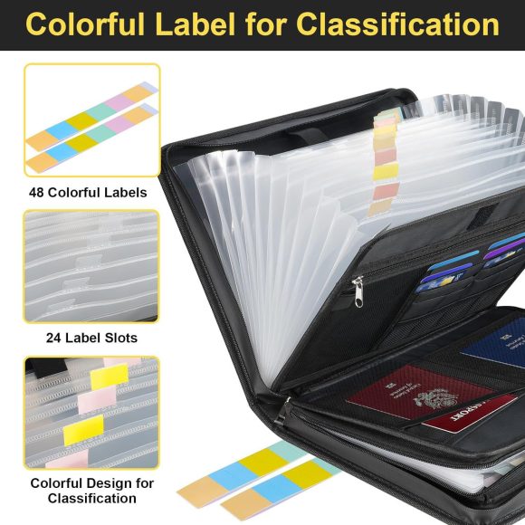 Waterproof And Fireproof File Bag Foldable Organ File Bag - Image 3