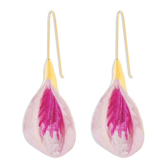 Women's Fashion Colorful Flowers Long Earrings - Image 5