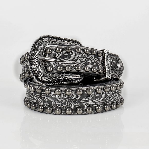 Women's Vintage Threading Rivet Embossed Pin Buckle Belt