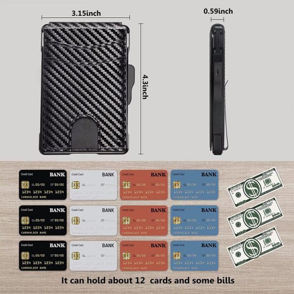 Men's Hot Sale Card Holder Metal Magnetic Flip Wallet - Image 2