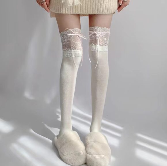 Women's Summer Fashion Ribbon Bow Tube Socks - Image 9