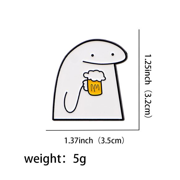 Brooch Cartoon Golden M Badge Creative English Letters Ornament - Image 4