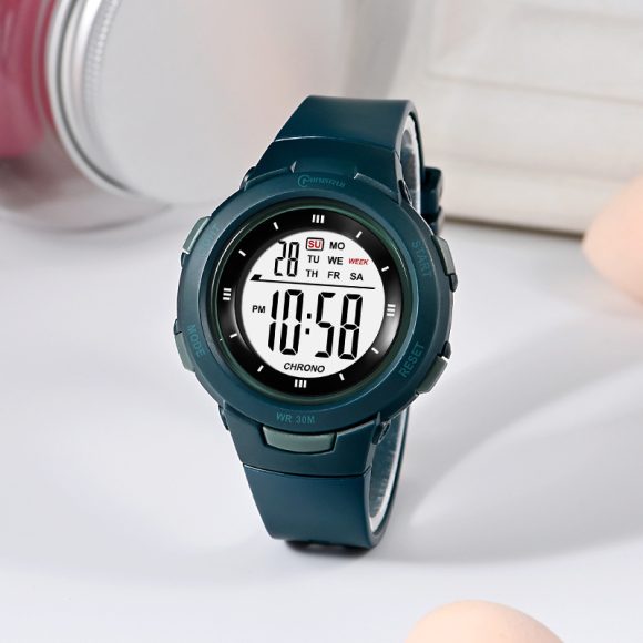 Fashion Pin Buckle Luminous Waterproof PU Strap Student Electronic Watch - Image 3