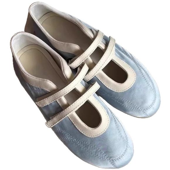 Fashion All-match Blue Shallow Mouth Mary Jane Pumps - Image 3