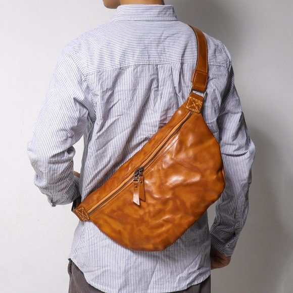 Retro Men's Bag Skull Skin Outdoor Cycling Crossbody Bag