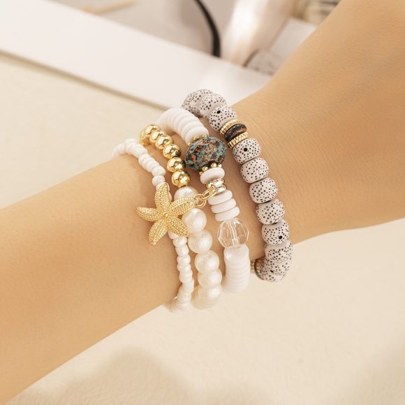 4 PCs Ethnic Pearls Elastic String Xingyue Bodhi - Image 2