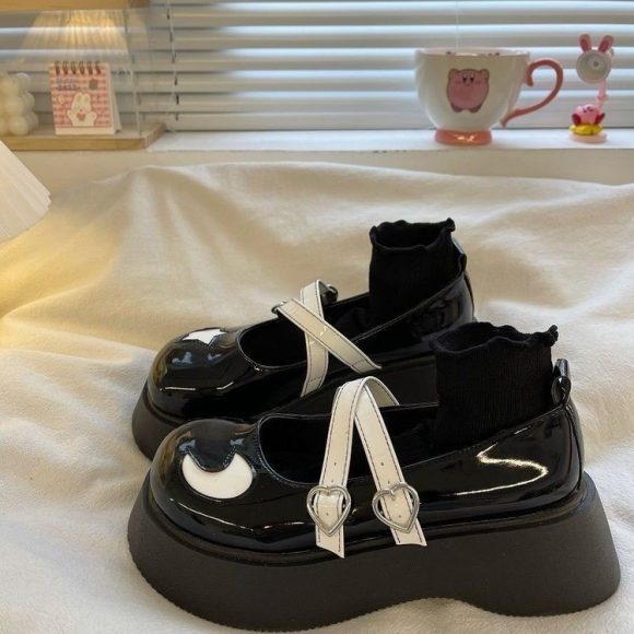 French Style Platform Leather Shoes Women - Image 5