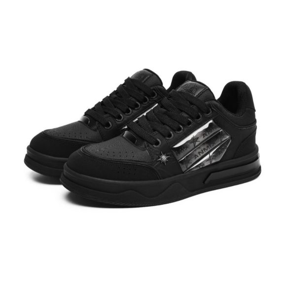 Couple's Black All-match National Fashion Platform Star Pattern Sneakers - Image 2