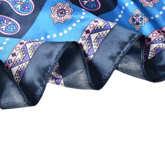 Minimalist Pattern Satin Kerchief Cashew Nut Silk Towel - Image 7