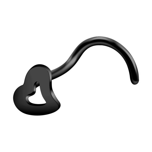 New European And American Love Nose Stud Stainless Steel S-shaped Corner Nose Ring - Image 8