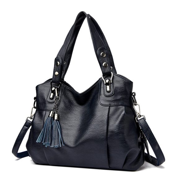 Classic Washed Sheepskin Tassel Bag Texture - Image 5