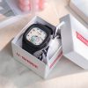 Cute Silicone Trendy Luminous Sports Student Square Good-looking Watch - Image 5