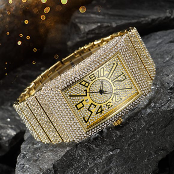 Diamond-embedded Watch Men's Super Starry Square - Image 4