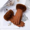 Thermal Touch Screen Fleece-lined Thick Suede Gloves - Image 5