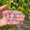 European And American Colorful Love Valentine's Day Gradient Fashion Sweet Acrylic Earrings - Image 5