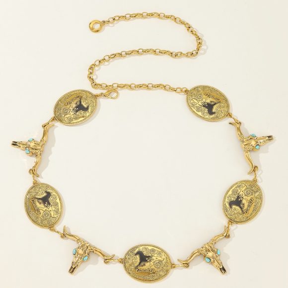 Personality Totem Pattern Waist Chain Retro Style Pendant Belt - Image 4