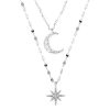 Asterism Moon Double-layer Necklace For Women - Image 4