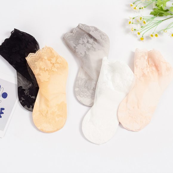 Women's Socks Thin Lace Lace Cotton Base
