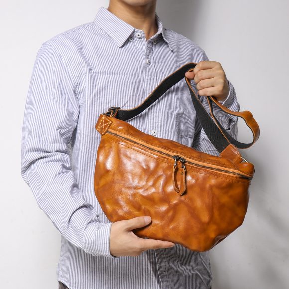 Retro Men's Bag Skull Skin Outdoor Cycling Crossbody Bag - Image 6