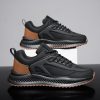 Men's Platform Lightweight Soft Sole Sports Leather Casual Sneakers - Image 8