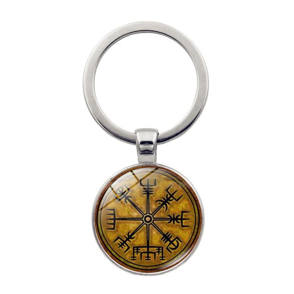 Nordic Viking Compass Pattern Keychain Pendant - Image 10